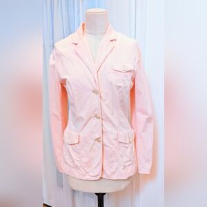 Piazza Sempione M Jacket ice pink stretch cotton blazer pockets unlined light wt